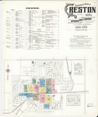 Sanborn Fire Insurance Map: Creston, Iowa (1913)
