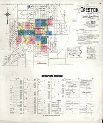 Sanborn Fire Insurance Map: Creston, Iowa (1923)