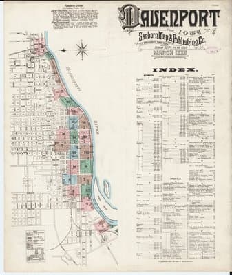 Sanborn Fire Insurance Map: Davenport, Iowa (1886)