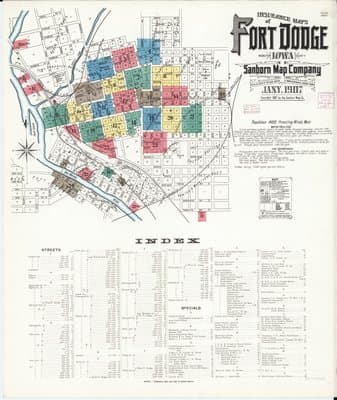 Sanborn Fire Insurance Map: Fort Dodge, Iowa (1907)