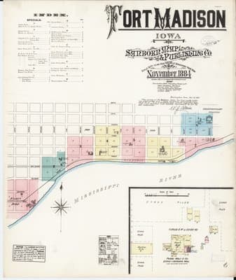 Sanborn Fire Insurance Map: Fort Madison, Iowa (1884)
