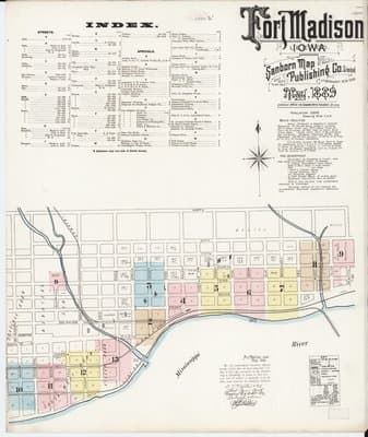 Sanborn Fire Insurance Map: Fort Madison, Iowa (1889)
