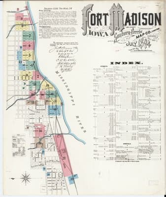 Sanborn Fire Insurance Map: Fort Madison, Iowa (1894)