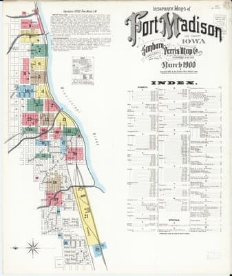 Sanborn Fire Insurance Map: Fort Madison, Iowa (1900)
