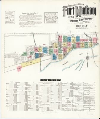 Sanborn Fire Insurance Map: Fort Madison, Iowa (1913)