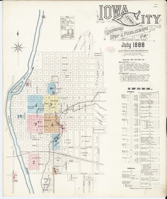 Sanborn Fire Insurance Map: Iowa City, Iowa (1888)