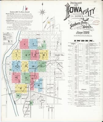 Sanborn Fire Insurance Map: Iowa City, Iowa (1899)