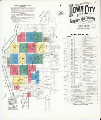 Sanborn Fire Insurance Map: Iowa City, Iowa (1906)