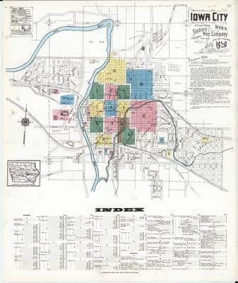 Sanborn Fire Insurance Map: Iowa City, Iowa (1920)