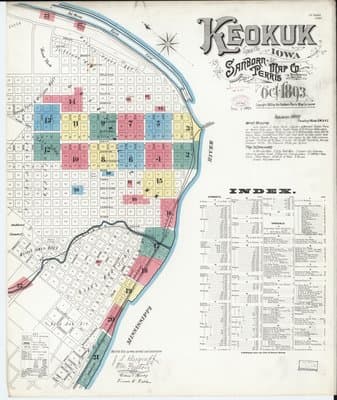 Sanborn Fire Insurance Map: Keokuk, Iowa (1893)