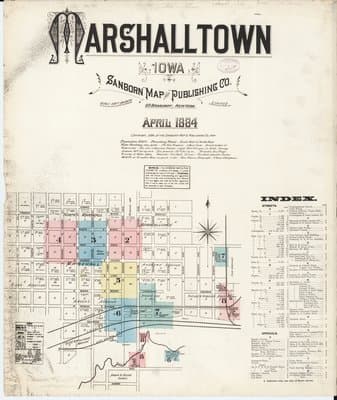 Sanborn Fire Insurance Map: Marshalltown, Iowa (1884)