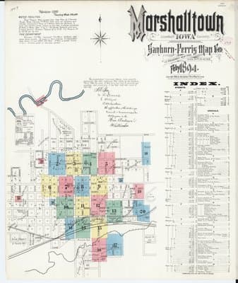 Sanborn Fire Insurance Map: Marshalltown, Iowa (1894)