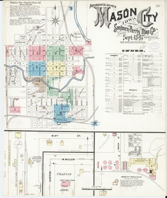 Sanborn Fire Insurance Map: Mason City, Iowa (1897)