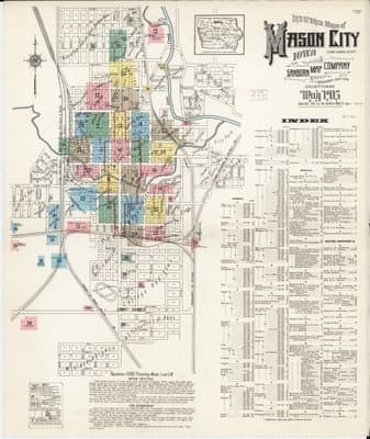 Sanborn Fire Insurance Map: Mason City, Iowa (1915)
