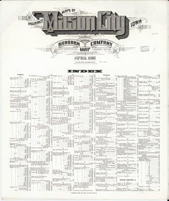 Sanborn Fire Insurance Map: Mason City, Iowa (1918)