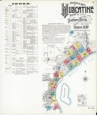 Sanborn Fire Insurance Map: Muscatine, Iowa (1899)