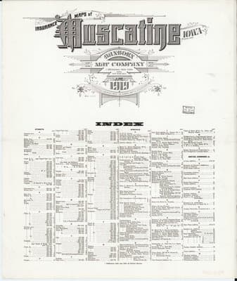 Sanborn Fire Insurance Map: Muscatine, Iowa (1919)