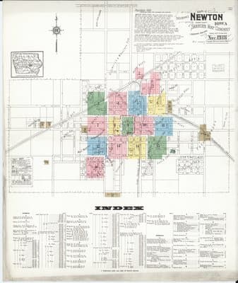 Sanborn Fire Insurance Map: Newton, Iowa (1918)