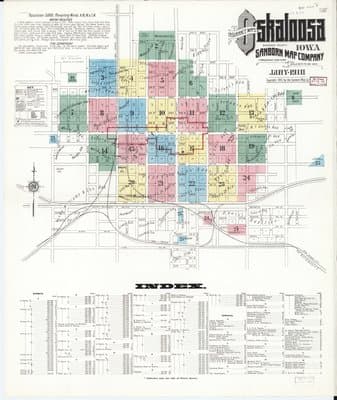 Sanborn Fire Insurance Map: Oskaloosa, Iowa (1910)