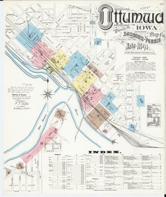 Sanborn Fire Insurance Map: Ottumwa, Iowa (1891)