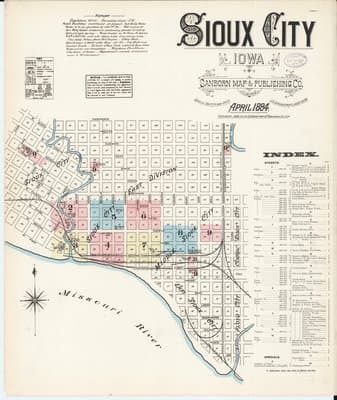 Sanborn Fire Insurance Map: Sioux City, Iowa (1884)