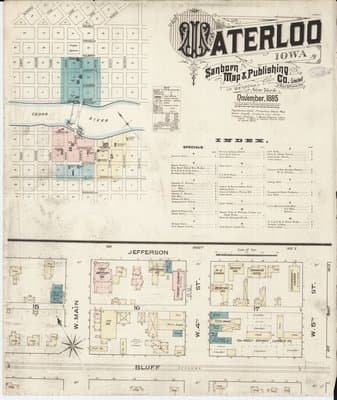 Sanborn Fire Insurance Map: Waterloo, Iowa (1885)