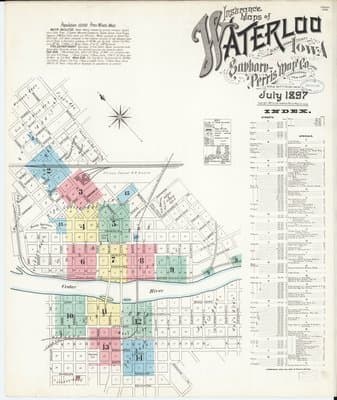 Sanborn Fire Insurance Map: Waterloo, Iowa (1897)