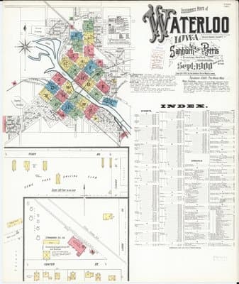 Sanborn Fire Insurance Map: Waterloo, Iowa (1900)