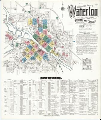 Sanborn Fire Insurance Map: Waterloo, Iowa (1910)