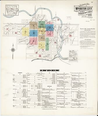 Sanborn Fire Insurance Map: Webster City, Iowa (1915)
