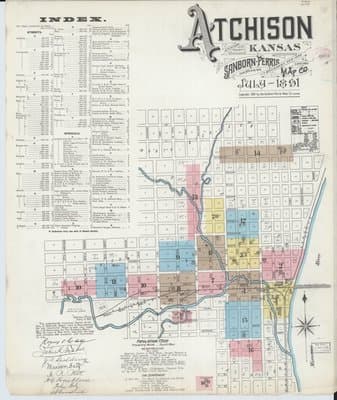 Sanborn Fire Insurance Map: Atchison, Kansas (1891)