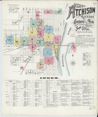 Sanborn Fire Insurance Map: Atchison, Kansas (1896)