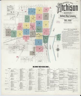 Sanborn Fire Insurance Map: Atchison, Kansas (1910)