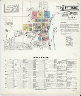 Sanborn Fire Insurance Map: Atchison, Kansas (1916)