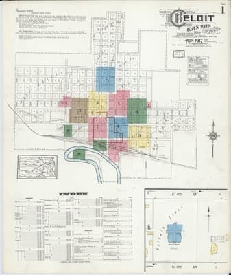 Sanborn Fire Insurance Map: Beloit, Kansas (1917)