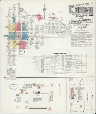 Sanborn Fire Insurance Map: Caney, Kansas (1912)