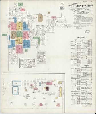 Sanborn Fire Insurance Map: Caney, Kansas (1917)