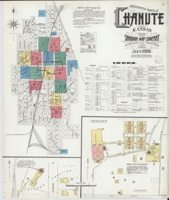 Sanborn Fire Insurance Map: Chanute, Kansas (1906)
