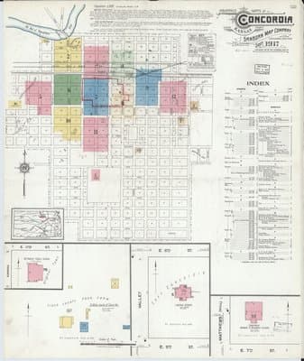 Sanborn Fire Insurance Map: Concordia, Kansas (1917)