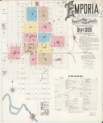 Sanborn Fire Insurance Map: Emporia, Kansas (1888)