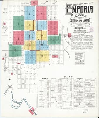 Sanborn Fire Insurance Map: Emporia, Kansas (1905)