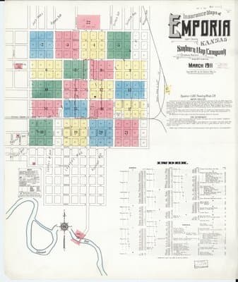 Sanborn Fire Insurance Map: Emporia, Kansas (1911)