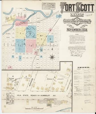 Sanborn Fire Insurance Map: Fort Scott, Kansas (1884)