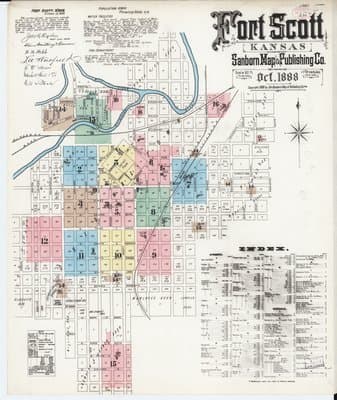 Sanborn Fire Insurance Map: Fort Scott, Kansas (1888)