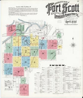 Sanborn Fire Insurance Map: Fort Scott, Kansas (1899)