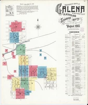 Sanborn Fire Insurance Map: Galena, Kansas (1905)
