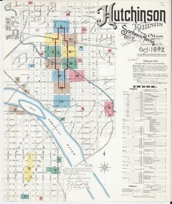 Sanborn Fire Insurance Map: Hutchinson, Kansas (1892)