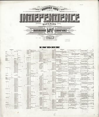 Sanborn Fire Insurance Map: Independence, Kansas (1923)