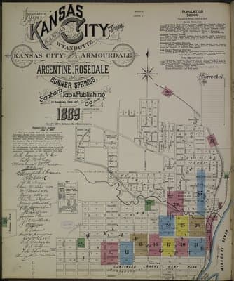 Sanborn Fire Insurance Map: Kansas City, Kansas (1889)