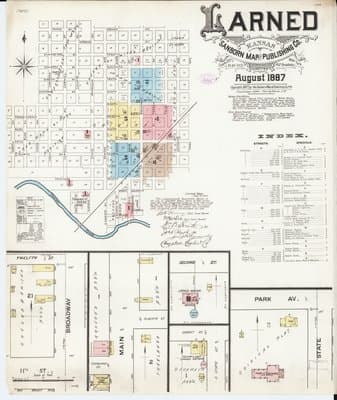 Sanborn Fire Insurance Map: Larned, Kansas (1887)